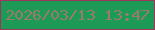 文字の大きさ：4、枠の色：9f345c、背景の色：1d9a55、文字の色：9a7a6a 無料ブログパーツのブログ時計