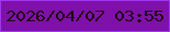文字の大きさ：1、枠の色：9f35f0、背景の色：7f11aa、文字の色：200711 無料ブログパーツのブログ時計