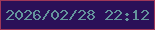 文字の大きさ：2、枠の色：9f3758、背景の色：2a1058、文字の色：64949c 無料ブログパーツのブログ時計