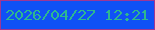文字の大きさ：3、枠の色：9f3794、背景の色：1051f5、文字の色：2eb78f 無料ブログパーツのブログ時計