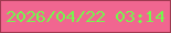 文字の大きさ：5、枠の色：9f3950、背景の色：f16690、文字の色：77f44e 無料ブログパーツのブログ時計