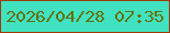 文字の大きさ：5、枠の色：9f3a00、背景の色：41e2c1、文字の色：63730d 無料ブログパーツのブログ時計