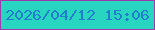 文字の大きさ：5、枠の色：9f3bad、背景の色：27d5c0、文字の色：217ecb 無料ブログパーツのブログ時計