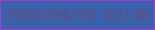 文字の大きさ：5、枠の色：9f3fcc、背景の色：3b61ac、文字の色：644e7b 無料ブログパーツのブログ時計