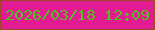 文字の大きさ：1、枠の色：9f4528、背景の色：e31b92、文字の色：52c01d 無料ブログパーツのブログ時計