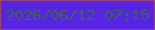 文字の大きさ：5、枠の色：9f465f、背景の色：5723e4、文字の色：396847 無料ブログパーツのブログ時計