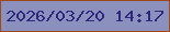 文字の大きさ：2、枠の色：9f4818、背景の色：8b90bd、文字の色：2f267d 無料ブログパーツのブログ時計