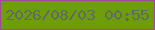 文字の大きさ：4、枠の色：9f499a、背景の色：6e9d05、文字の色：5d6a68 無料ブログパーツのブログ時計