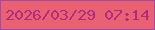 文字の大きさ：4、枠の色：9f4ca6、背景の色：eb6174、文字の色：ae2d7d 無料ブログパーツのブログ時計
