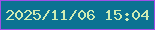 文字の大きさ：3、枠の色：9f4fe6、背景の色：0b7292、文字の色：ceecb4 無料ブログパーツのブログ時計