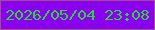 文字の大きさ：1、枠の色：9f5083、背景の色：8901ef、文字の色：2dd43c 無料ブログパーツのブログ時計