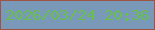 文字の大きさ：4、枠の色：9f5341、背景の色：7a98b8、文字の色：65c04e 無料ブログパーツのブログ時計