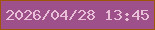 文字の大きさ：1、枠の色：9f560b、背景の色：9d5089、文字の色：e8bfd7 無料ブログパーツのブログ時計