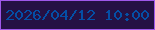 文字の大きさ：4、枠の色：9f58ea、背景の色：251144、文字の色：044fa6 無料ブログパーツのブログ時計