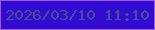 文字の大きさ：4、枠の色：9f59f5、背景の色：320bd3、文字の色：4b4e93 無料ブログパーツのブログ時計