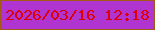 文字の大きさ：2、枠の色：9f5a16、背景の色：af34d0、文字の色：dc0006 無料ブログパーツのブログ時計