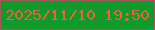 文字の大きさ：3、枠の色：9f5a5c、背景の色：0f9a2a、文字の色：e96439 無料ブログパーツのブログ時計