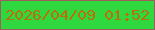 文字の大きさ：5、枠の色：9f5d5d、背景の色：2fd83f、文字の色：bb6f08 無料ブログパーツのブログ時計