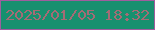 文字の大きさ：5、枠の色：9f5d9e、背景の色：17906f、文字の色：a46b75 無料ブログパーツのブログ時計