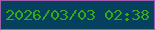 文字の大きさ：5、枠の色：9f5daa、背景の色：06405f、文字の色：37a919 無料ブログパーツのブログ時計