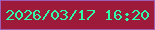 文字の大きさ：2、枠の色：9f5eb4、背景の色：9e1a3b、文字の色：2ffca4 無料ブログパーツのブログ時計