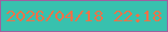 文字の大きさ：4、枠の色：9f5f9f、背景の色：38c1ae、文字の色：ea7349 無料ブログパーツのブログ時計