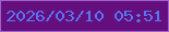 文字の大きさ：2、枠の色：9f61cd、背景の色：640f7d、文字の色：5876f4 無料ブログパーツのブログ時計