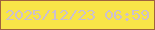 文字の大きさ：2、枠の色：9f623e、背景の色：f8e448、文字の色：ccc0ce 無料ブログパーツのブログ時計
