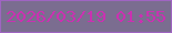 文字の大きさ：1、枠の色：9f64c2、背景の色：7b6d90、文字の色：ca31b1 無料ブログパーツのブログ時計