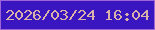 文字の大きさ：1、枠の色：9f64d7、背景の色：3a16c0、文字の色：dbb2aa 無料ブログパーツのブログ時計