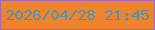 文字の大きさ：1、枠の色：9f68bf、背景の色：f0832b、文字の色：4b93b2 無料ブログパーツのブログ時計
