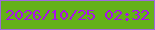 文字の大きさ：3、枠の色：9f69df、背景の色：64b119、文字の色：aa10eb 無料ブログパーツのブログ時計