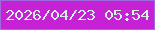 文字の大きさ：2、枠の色：9f6ae0、背景の色：c721d6、文字の色：d7efe9 無料ブログパーツのブログ時計