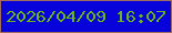 文字の大きさ：3、枠の色：9f6c5e、背景の色：0802db、文字の色：66b619 無料ブログパーツのブログ時計