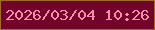 文字の大きさ：4、枠の色：9f6e24、背景の色：720329、文字の色：ff8bb1 無料ブログパーツのブログ時計
