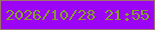 文字の大きさ：3、枠の色：9f706c、背景の色：9b04f4、文字の色：839f25 無料ブログパーツのブログ時計