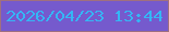 文字の大きさ：5、枠の色：9f707f、背景の色：755acd、文字の色：35b6f5 無料ブログパーツのブログ時計