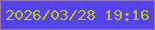 文字の大きさ：3、枠の色：9f71ad、背景の色：5444eb、文字の色：c1c416 無料ブログパーツのブログ時計