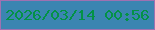 文字の大きさ：4、枠の色：9f71b1、背景の色：3b85b1、文字の色：039246 無料ブログパーツのブログ時計