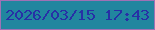 文字の大きさ：4、枠の色：9f71b5、背景の色：21869f、文字の色：2730a6 無料ブログパーツのブログ時計