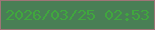 文字の大きさ：5、枠の色：9f7477、背景の色：497f55、文字の色：40a73e 無料ブログパーツのブログ時計