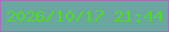 文字の大きさ：4、枠の色：9f74b9、背景の色：6ba6a0、文字の色：4ddd25 無料ブログパーツのブログ時計