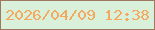 文字の大きさ：5、枠の色：9f7860、背景の色：d9f1db、文字の色：f5a85f 無料ブログパーツのブログ時計