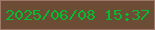 文字の大きさ：2、枠の色：9f786a、背景の色：6d4c35、文字の色：07bb30 無料ブログパーツのブログ時計