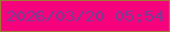 文字の大きさ：1、枠の色：9f7933、背景の色：f6027d、文字の色：783c90 無料ブログパーツのブログ時計