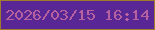 文字の大きさ：2、枠の色：9f7b2c、背景の色：592795、文字の色：b761a0 無料ブログパーツのブログ時計