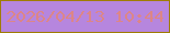 文字の大きさ：4、枠の色：9f7c05、背景の色：b686de、文字の色：dc8687 無料ブログパーツのブログ時計
