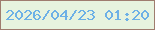 文字の大きさ：1、枠の色：9f7c6e、背景の色：e7f3de、文字の色：6db0e6 無料ブログパーツのブログ時計