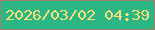 文字の大きさ：5、枠の色：9f7f6d、背景の色：2bb686、文字の色：fee173 無料ブログパーツのブログ時計