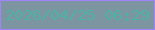 文字の大きさ：4、枠の色：9f84fe、背景の色：7c95a1、文字の色：4bb2a4 無料ブログパーツのブログ時計